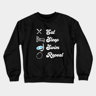 Eat, Sleep, Swim, Repeat Crewneck Sweatshirt